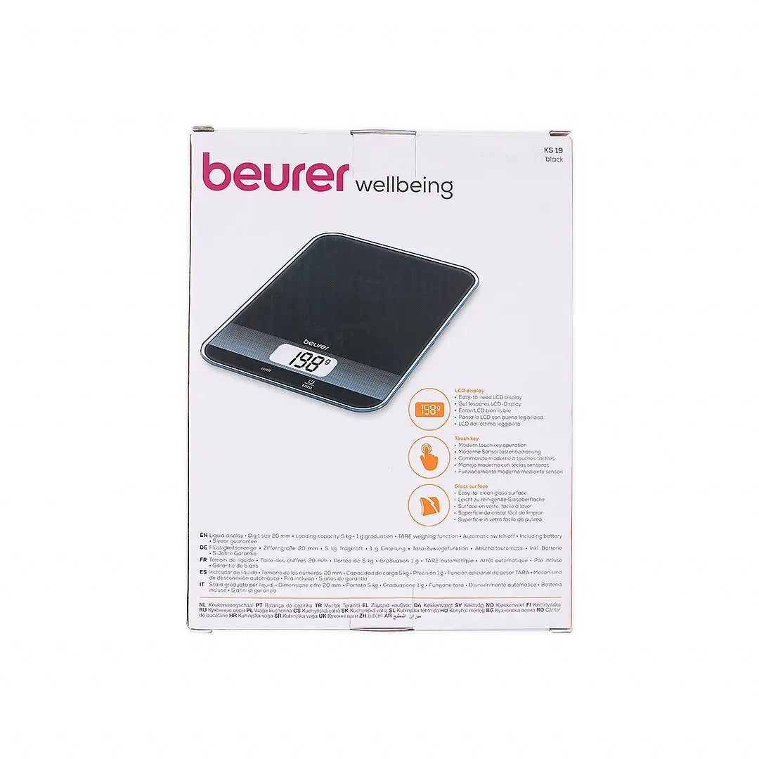55836-Beurer Kitchen Scale Black-KS19 +4