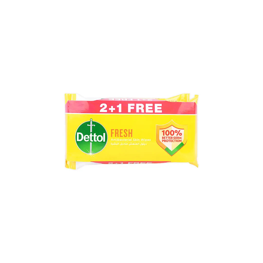 Dettol Antibacterial Skin Wipes 10pcs (2+1) - Fresh
