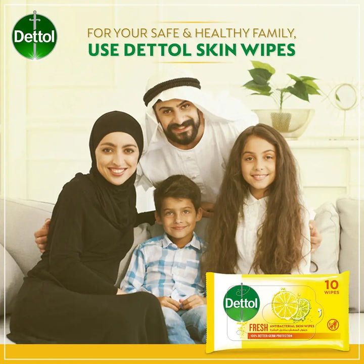 55840-Dettol Wipes 10Pcs*3-Fresh +8