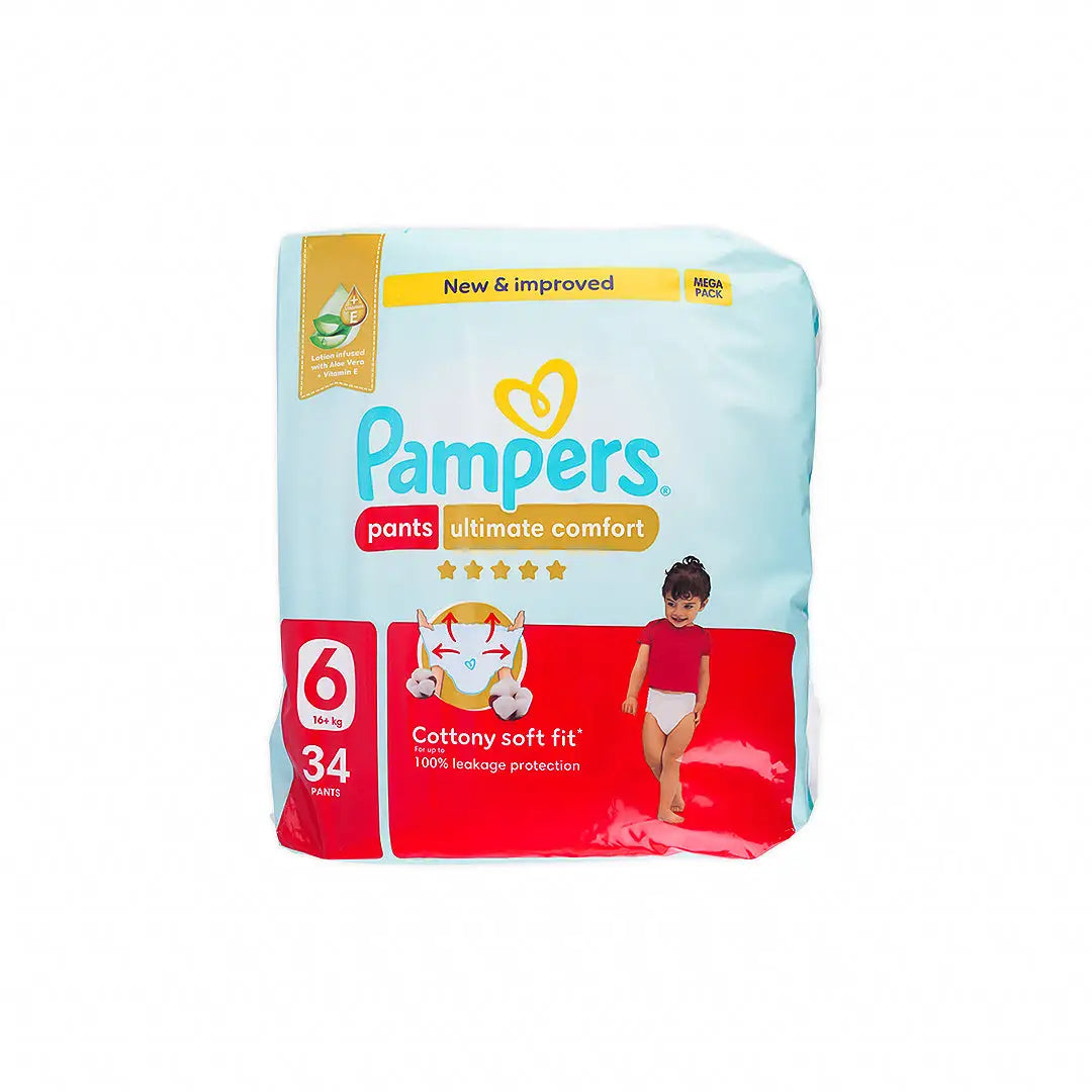 55842-Pampers Ultimate Comfort Pants No.6 (16+Kg) 34Pcs