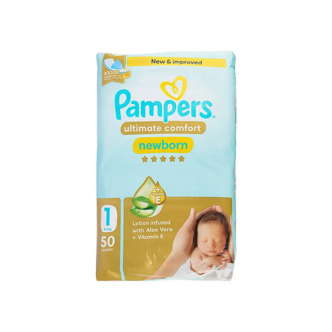 55843-Pampers Ultimate Comfort Newborn No.1 (2-5Kg) 50Pcs
