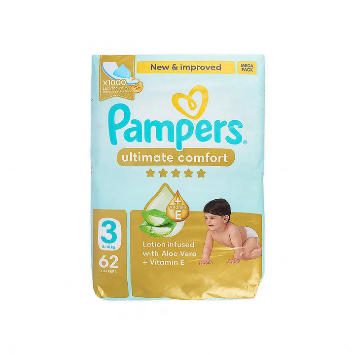 55846-Pampers Ultimate Comfort No.3 (6-10Kg) 62Pcs