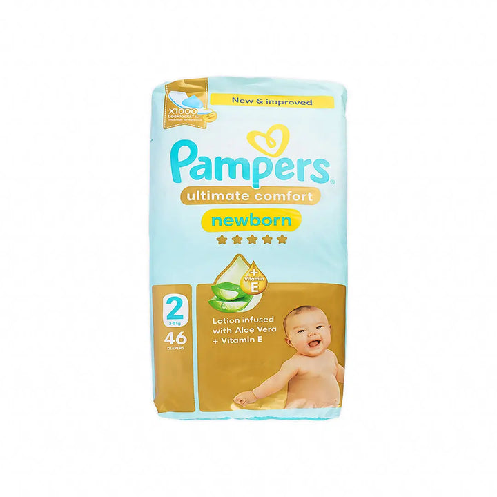 55848-Pampers Ultimate Comfort Newborn No.2 (3-8Kg) 46Pcs