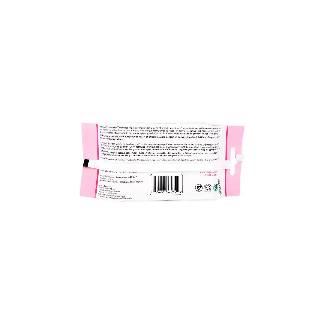 Aleva Femme Intimate Wipes 30Pcs