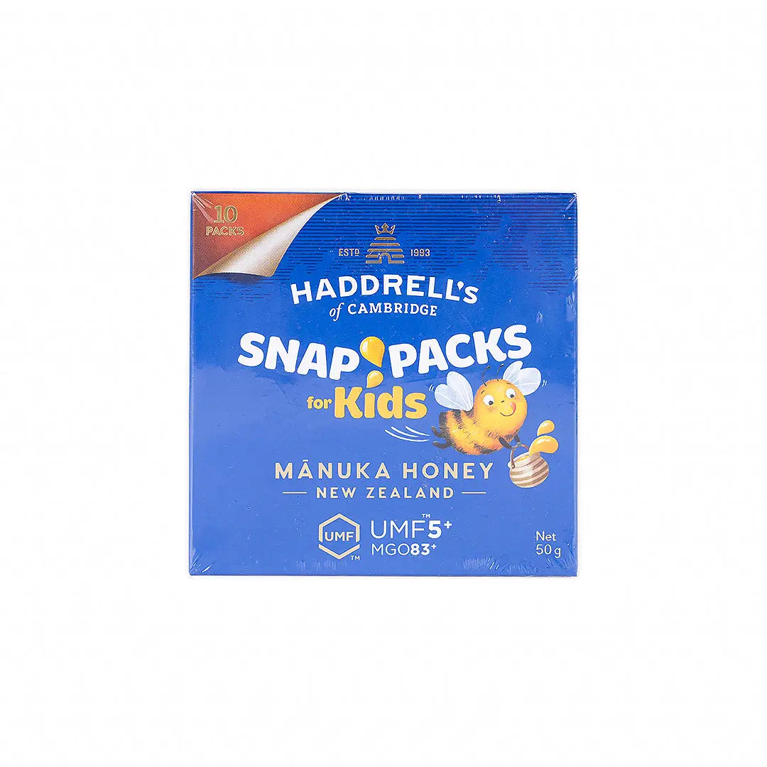 Haddrell's Manuka Honey kids Snap Packs UMF5+ 10pcs