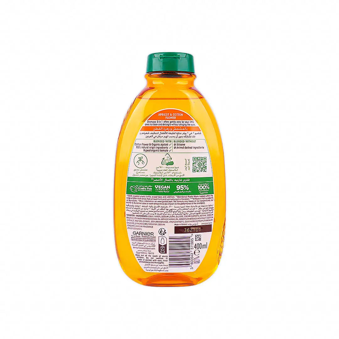 55862-Garnier Ultra Doux Kids 2 IN 1 Shampoo 400ml-Apricot +1