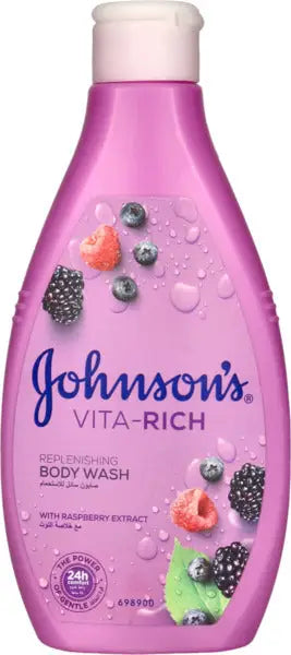 Johnson's Vita-Rich Body Wash 250ml-Rasperry