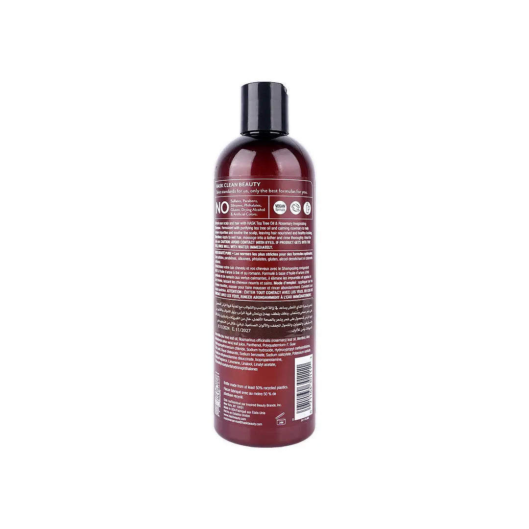 hask tea tree oil rosemary invigorating shampoo 355ml