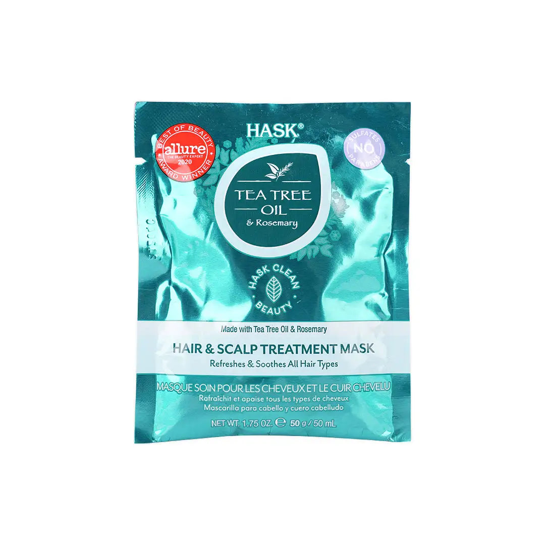 55892-Hask Tea Tree Oil & Rosemary Hair & Scalp  Mask 50g