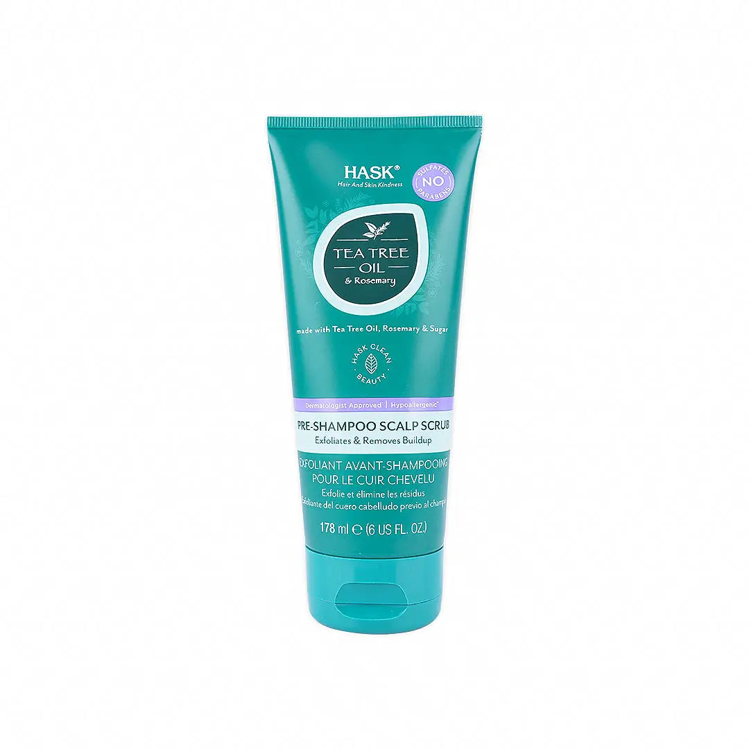 55900-Hask Tea Tree Oil & Rosemary Pre-Shampoo Scalp Scrub 178ml