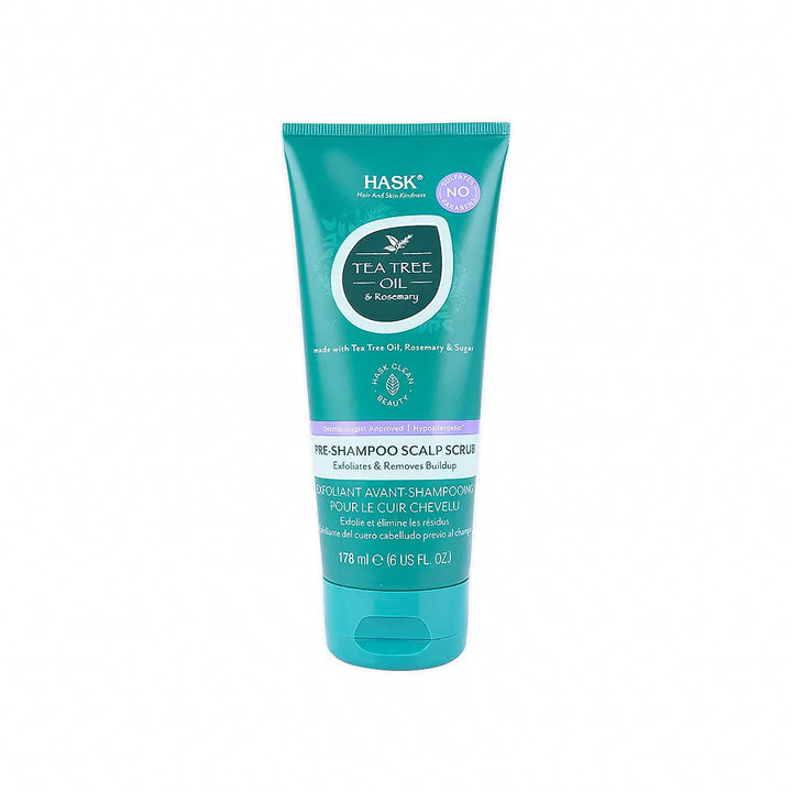 55900-Hask Tea Tree Oil &amp; Rosemary Pre-Shampoo Scalp Scrub 178ml
