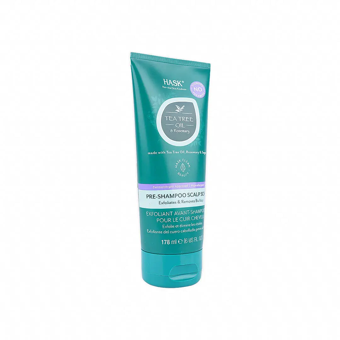 55900-Hask Tea Tree Oil &amp; Rosemary Pre-Shampoo Scalp Scrub 178ml +2