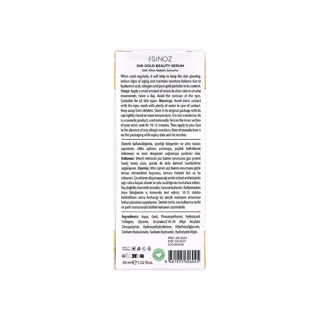 Sinoz 24k Gold Beauty Serum 30ml