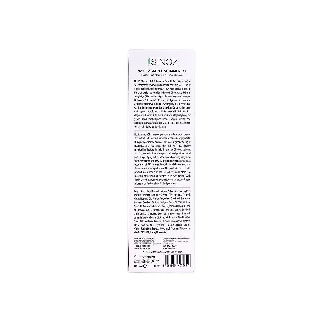 Sinoz Miracle Shimmer Oil 100ml