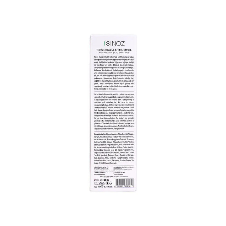55953-Sinoz Miracle Shimmer Oil 100ml +6
