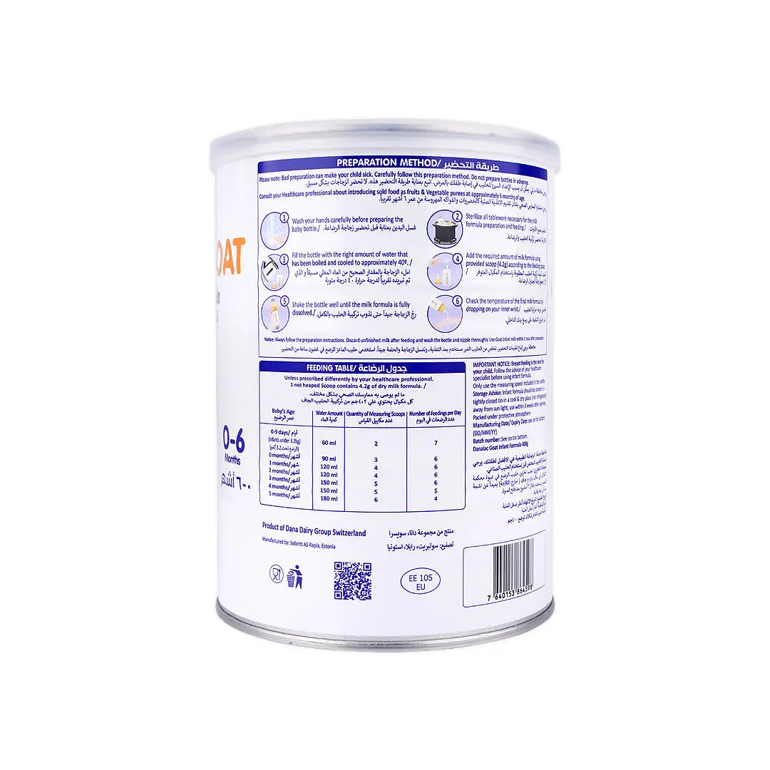 55956-Danalac Goat Milk ( 0-6M ) No.1 400g +2