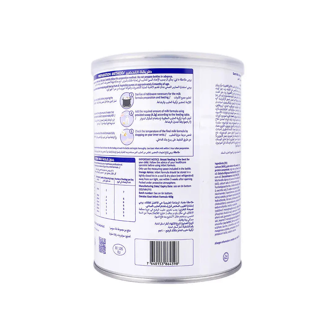 55956-Danalac Goat Milk ( 0-6M ) No.1 400g +3