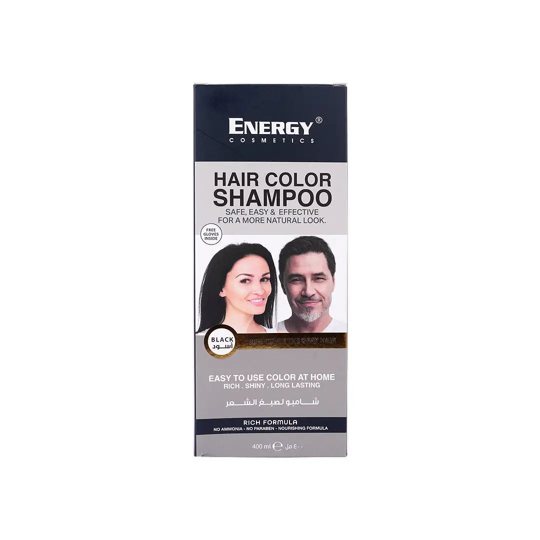 55965-Energy Hair Color Shampoo 400ml-Black +3