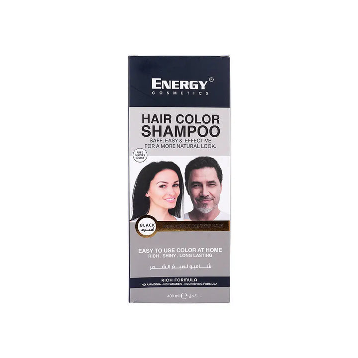 55965-Energy Hair Color Shampoo 400ml-Black +3