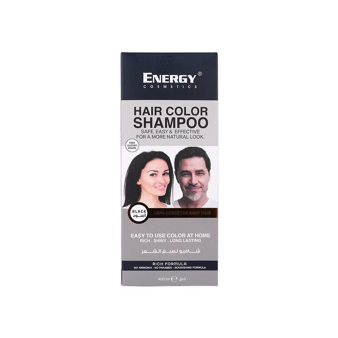 55965-Energy Hair Color Shampoo 400ml-Black +6
