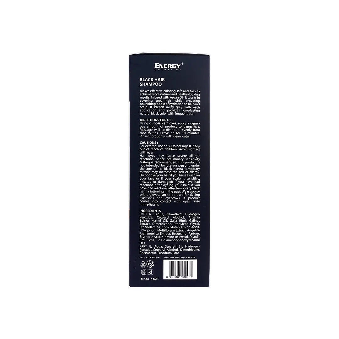 Energy Hair Color Shampoo 400ml-Black