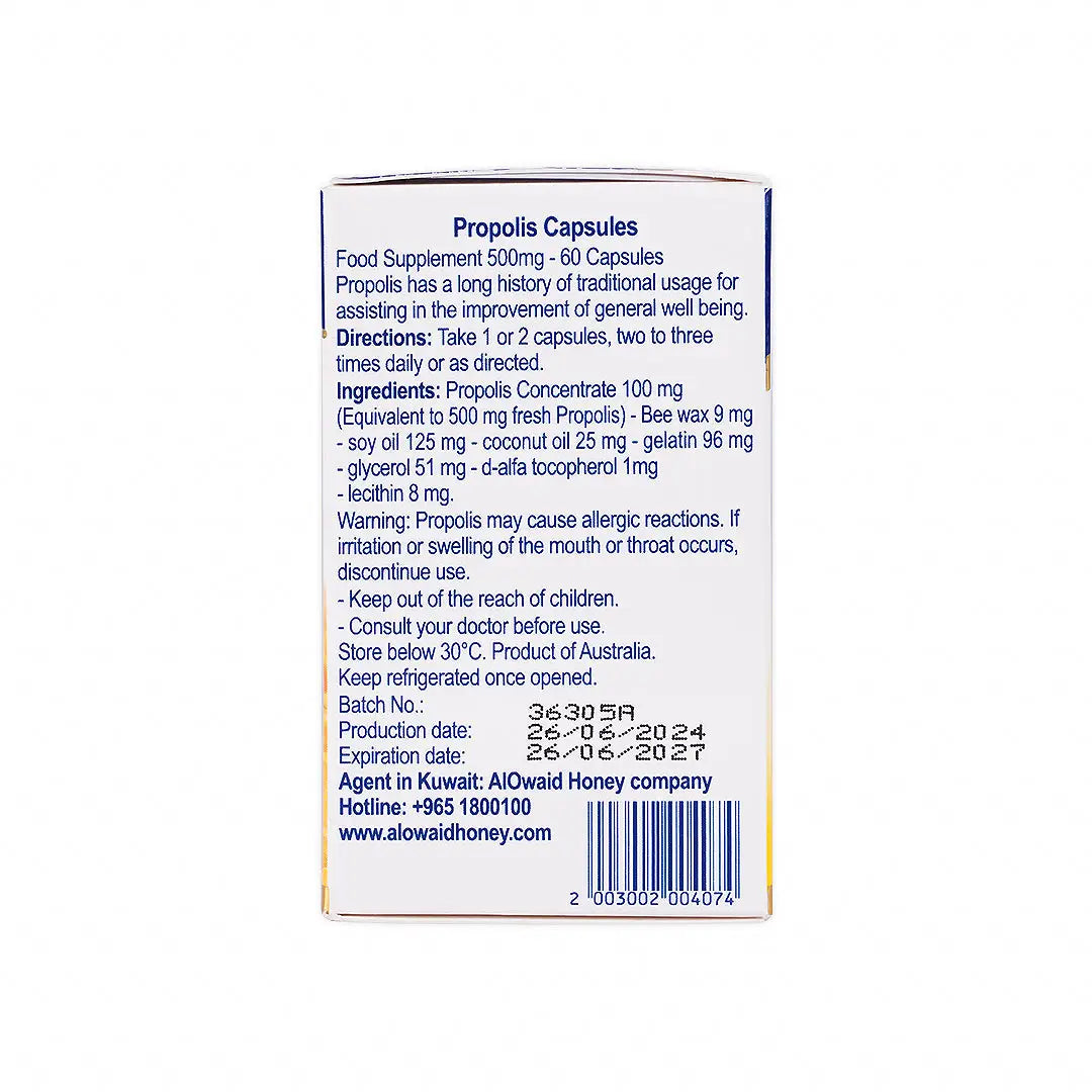 Natural Life Propolis 500mg 60 Capsules