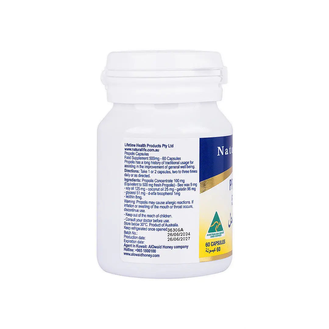 Natural Life Propolis 500mg 60 Capsules