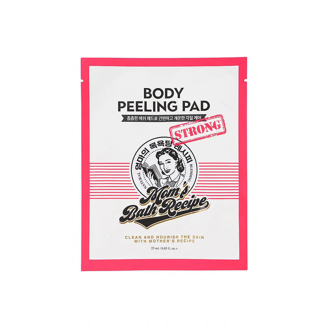 Mom's Bath Recipe Body Peeling Pad 1pcs-Red