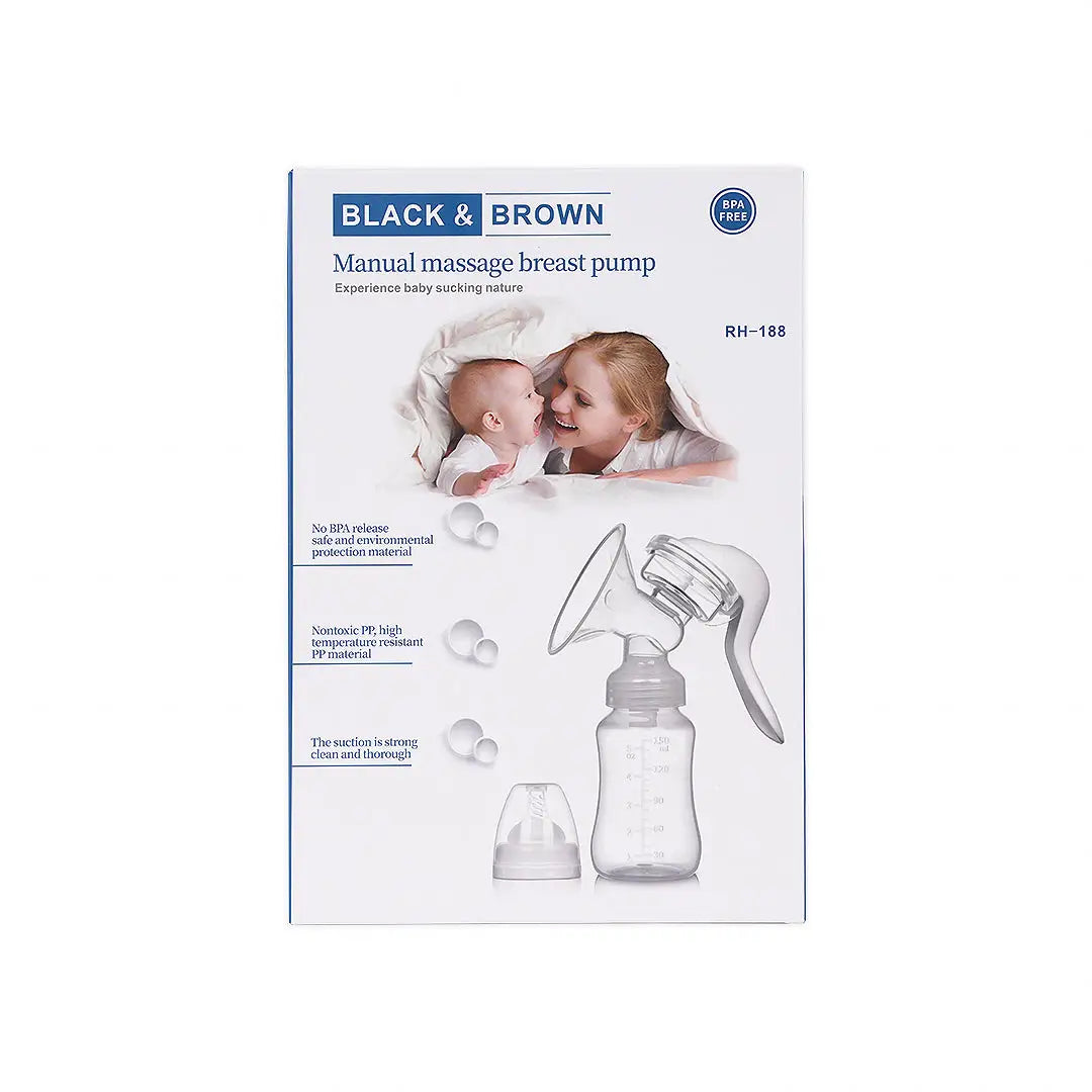 Black & Brown Manual Massage Breast Pump Rh-188