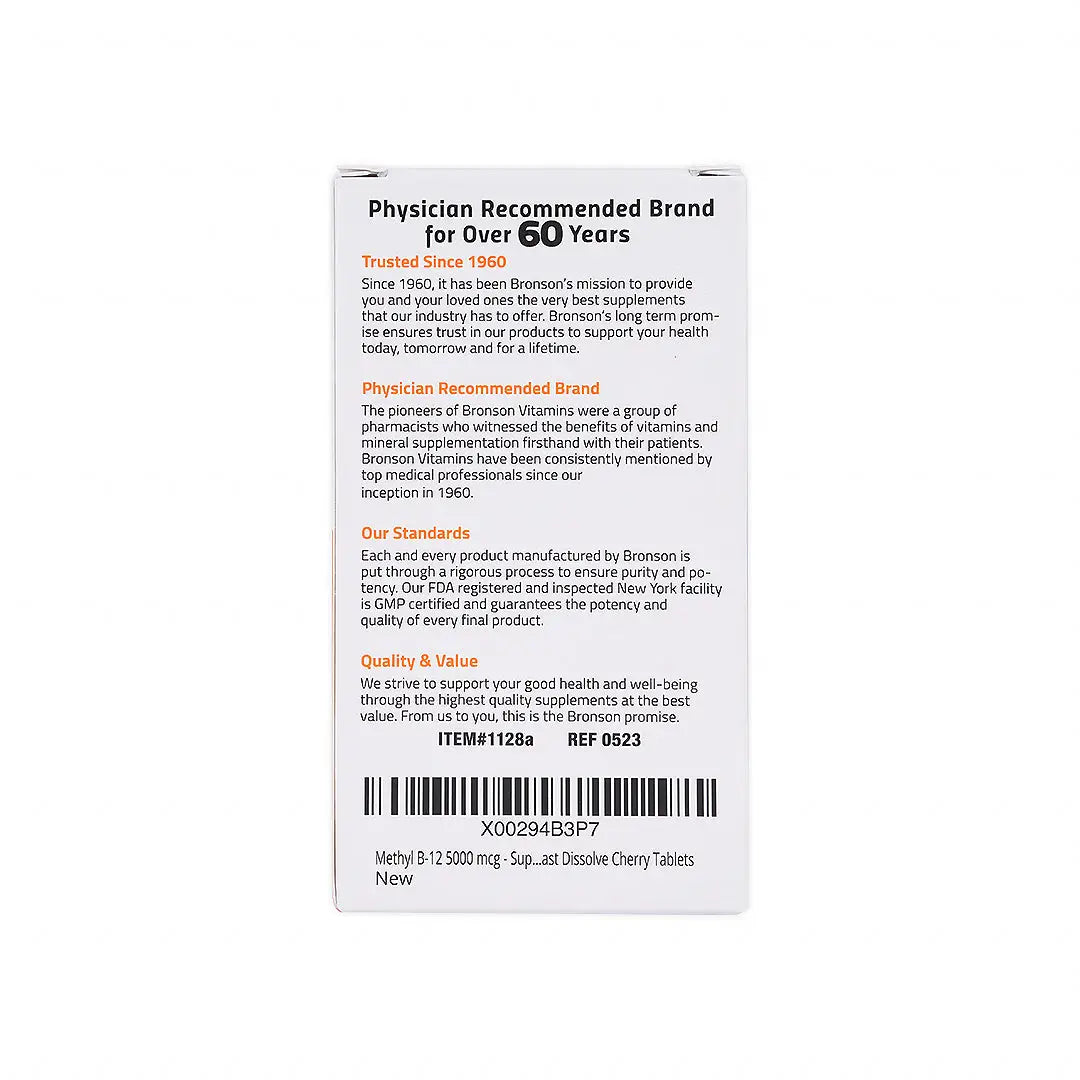 56011-Bronson Methyl  B12 5000Mg 60Tab +7