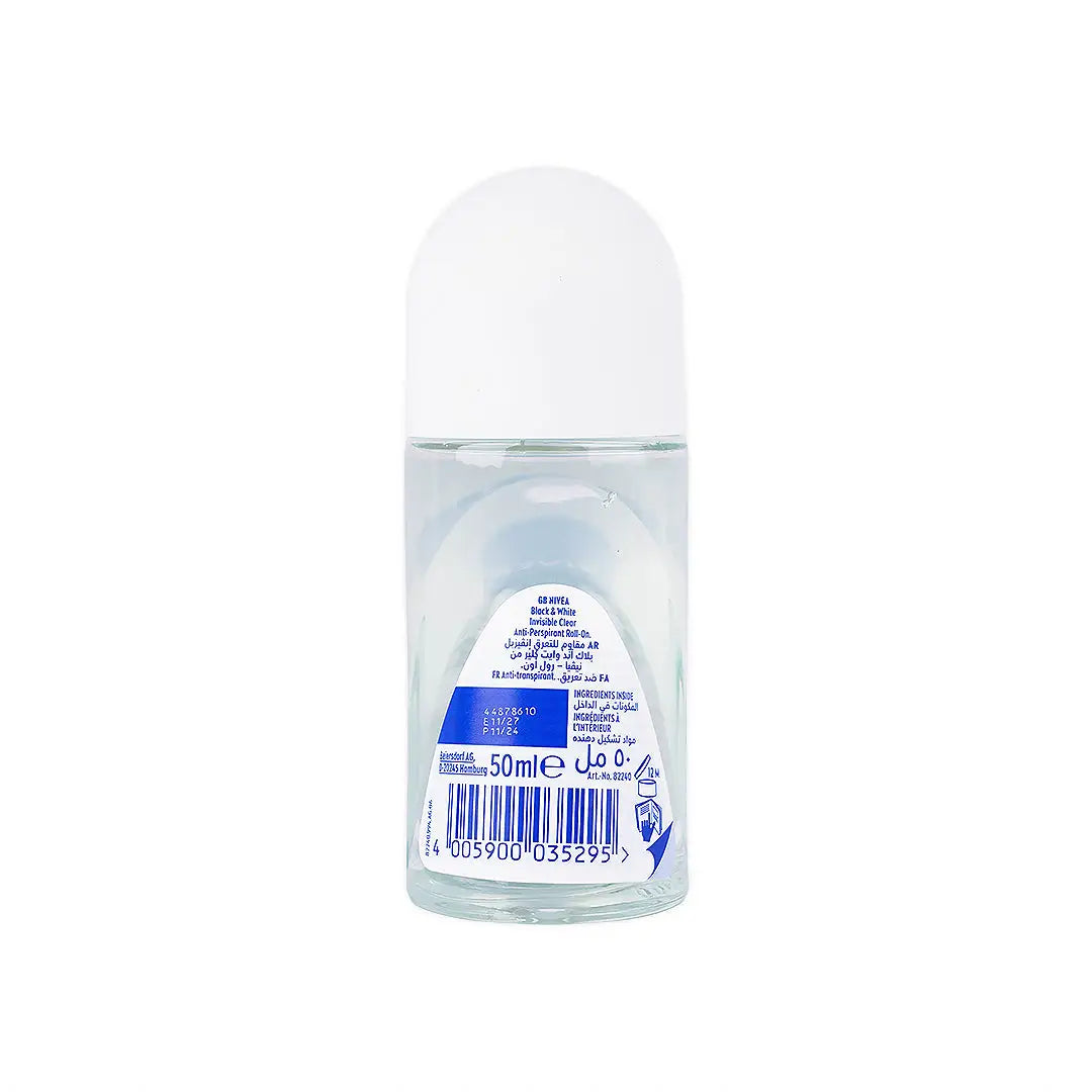 56057-Nivea Invisible B&amp;W Deo Roll On 72h Anti-Per (W) 50ml-Clear +1