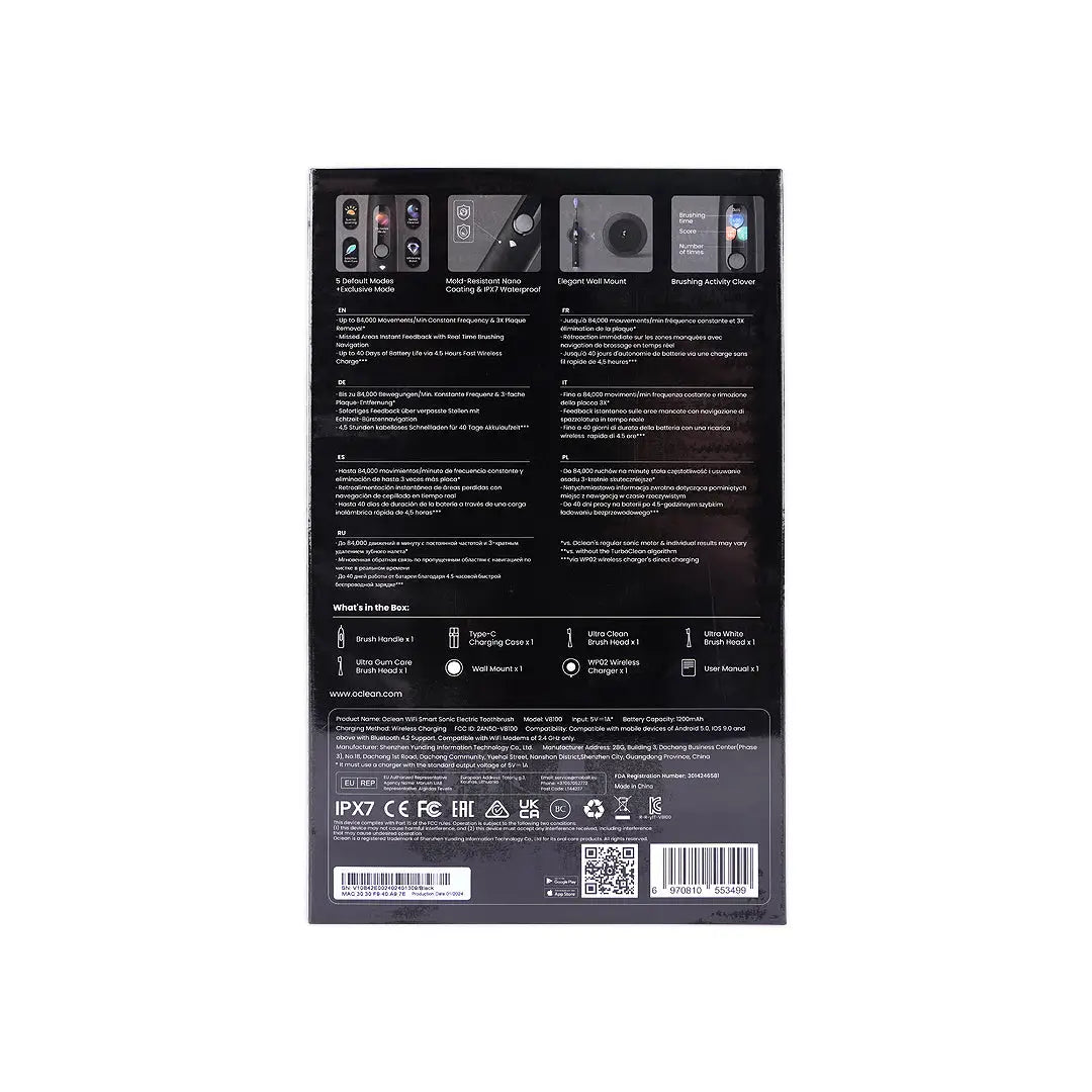 56109-Oclean X Ultra S Electric Toothbrush Black +3