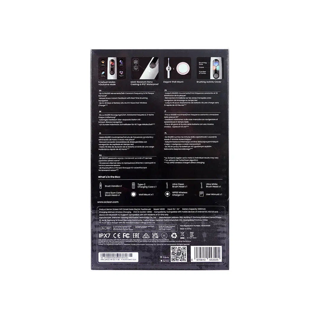 56110-Oclean X Ultra S Electric Toothbrush Green +3