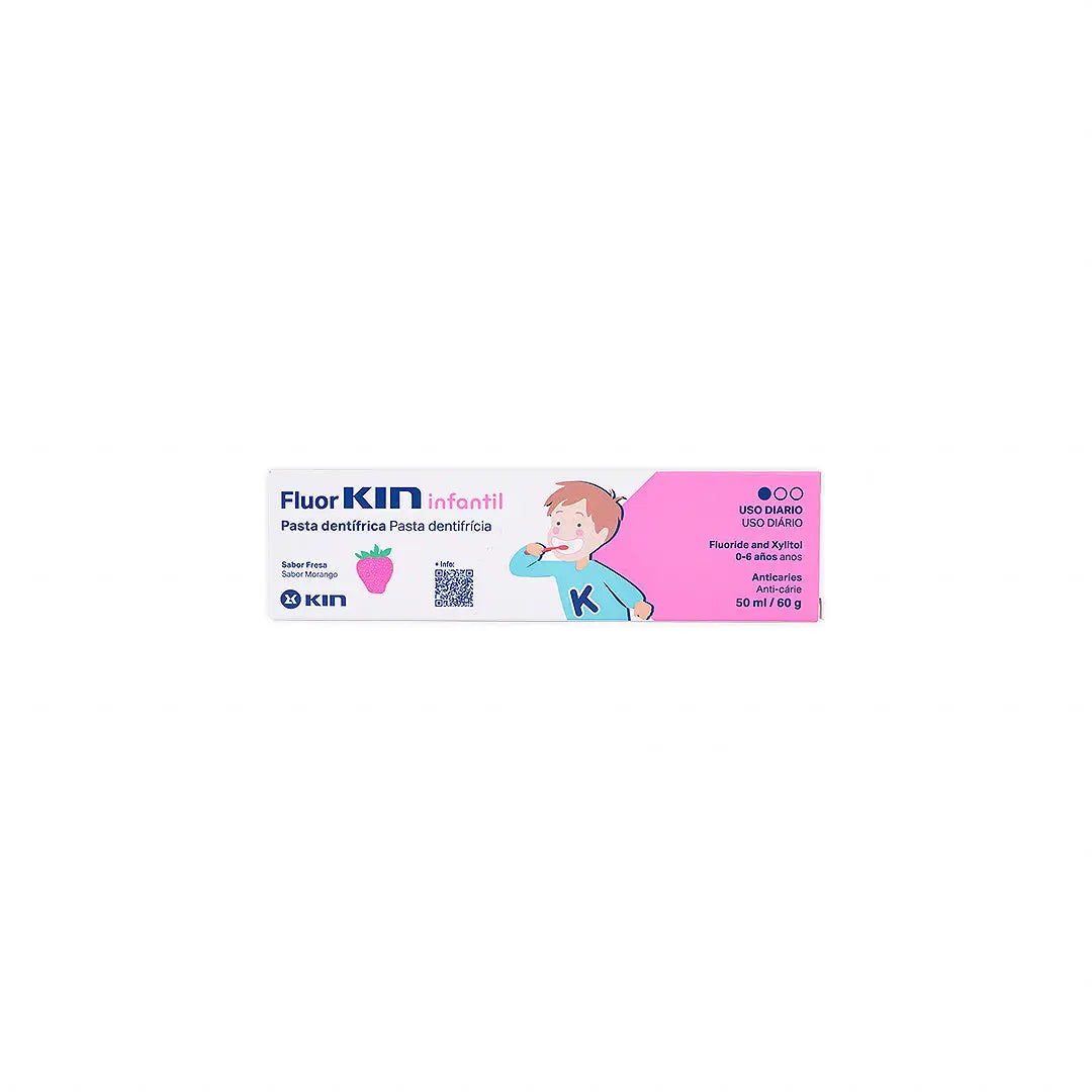 56113-FluorKIN Infantil Strawberry 0-6yrs Toothpaste 50ml +1