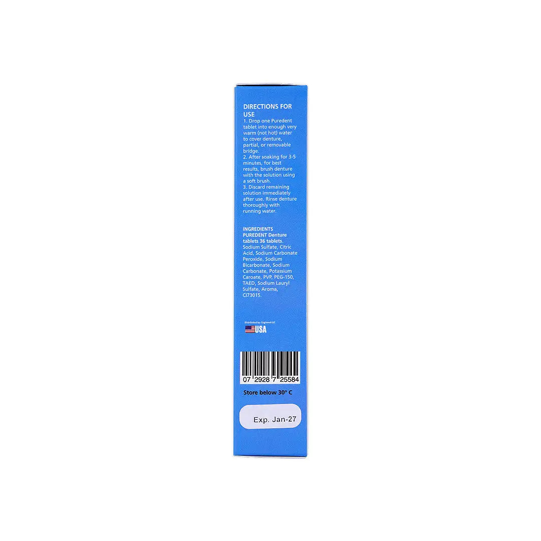 56124-Puredent Cleaning Tablet 36pcs +1
