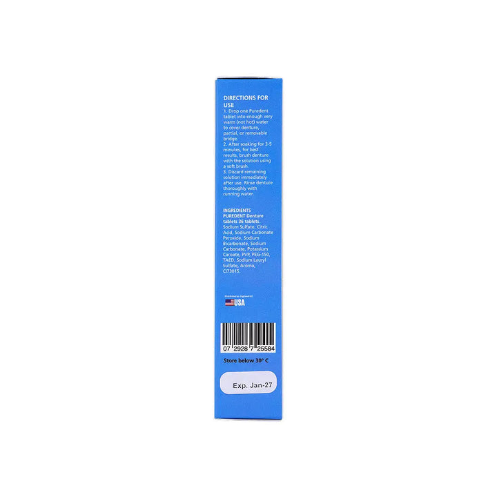 56124-Puredent Cleaning Tablet 36pcs +1