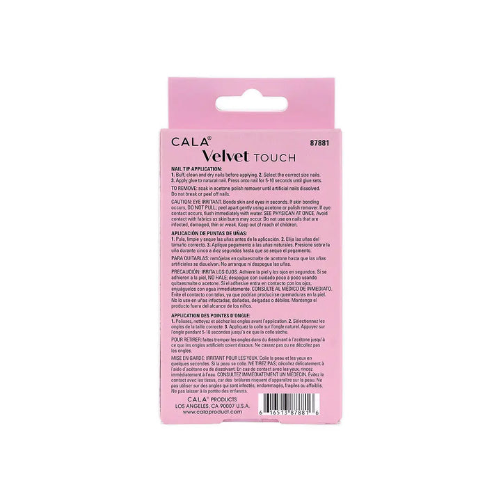 56148-Cala Nail Creations Velvet Almond 24 Pcs 87881 +3