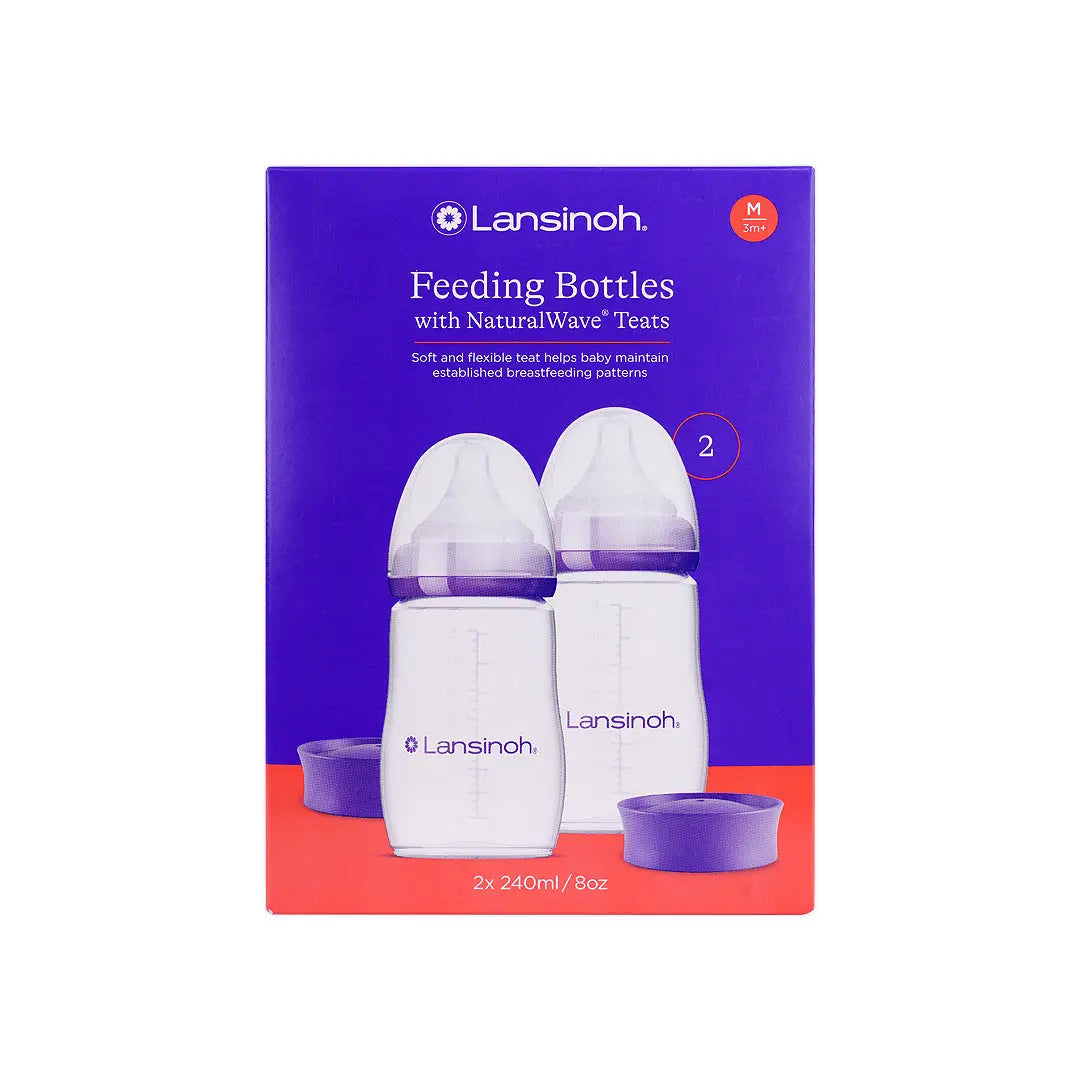 Lansinoh Plastic Feeding Bottle 240ml*2Pcs