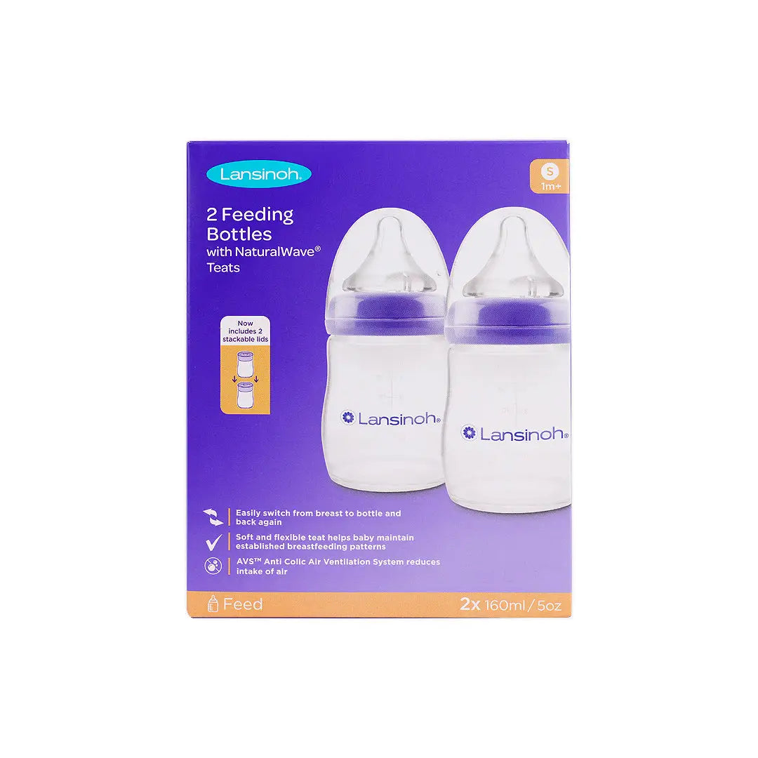 Lansinoh Plastic Feeding Bottle 160ml*2Pcs