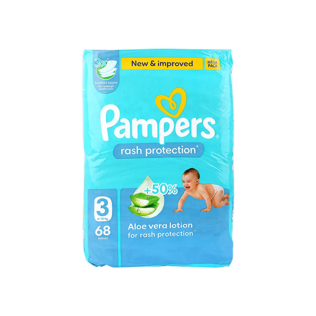 56187-Pampers Rash Protection No.3 (6-10Kg) 68Pcs