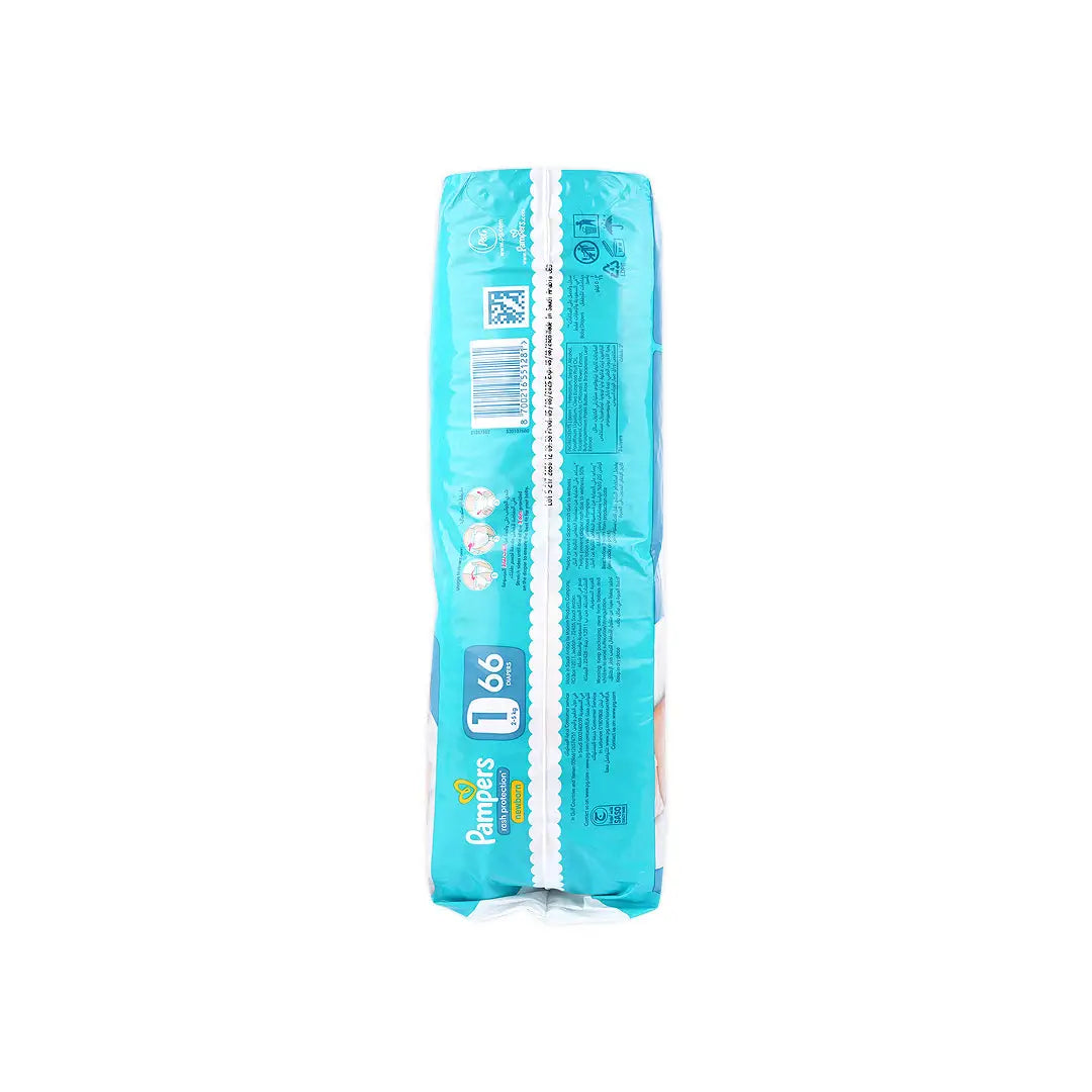 56189-Pampers Rash Protection Newborn No.1 (2-5Kg) 66Pcs +2