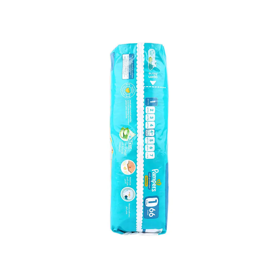 56189-Pampers Rash Protection Newborn No.1 (2-5Kg) 66Pcs +1