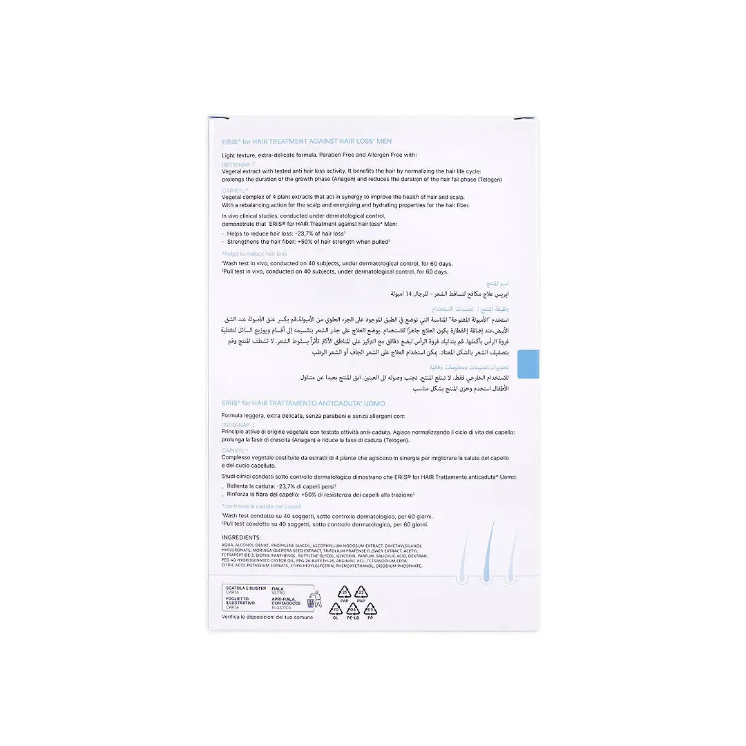 Eriis For Hair Treatment Against Hair Loss 14 Ampoules-Men