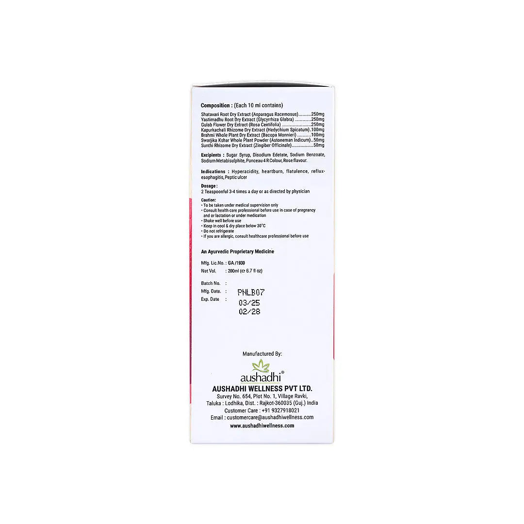 56231-Aushadhi Pitnil Herbal Antacid Syrup 200ml +5