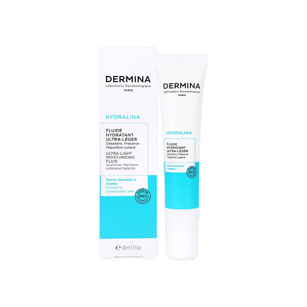 56236-Dermina Hydralina Ultra-Light Moisturizing Fluid 40ml +1