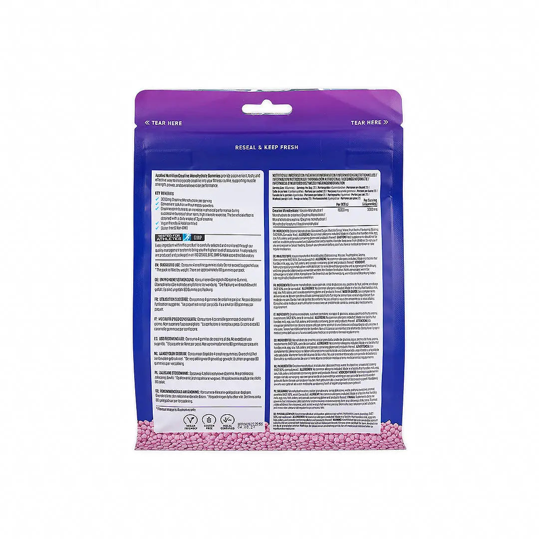 56263-Applied Creatine Gummies Black Currant Millions 400g +2