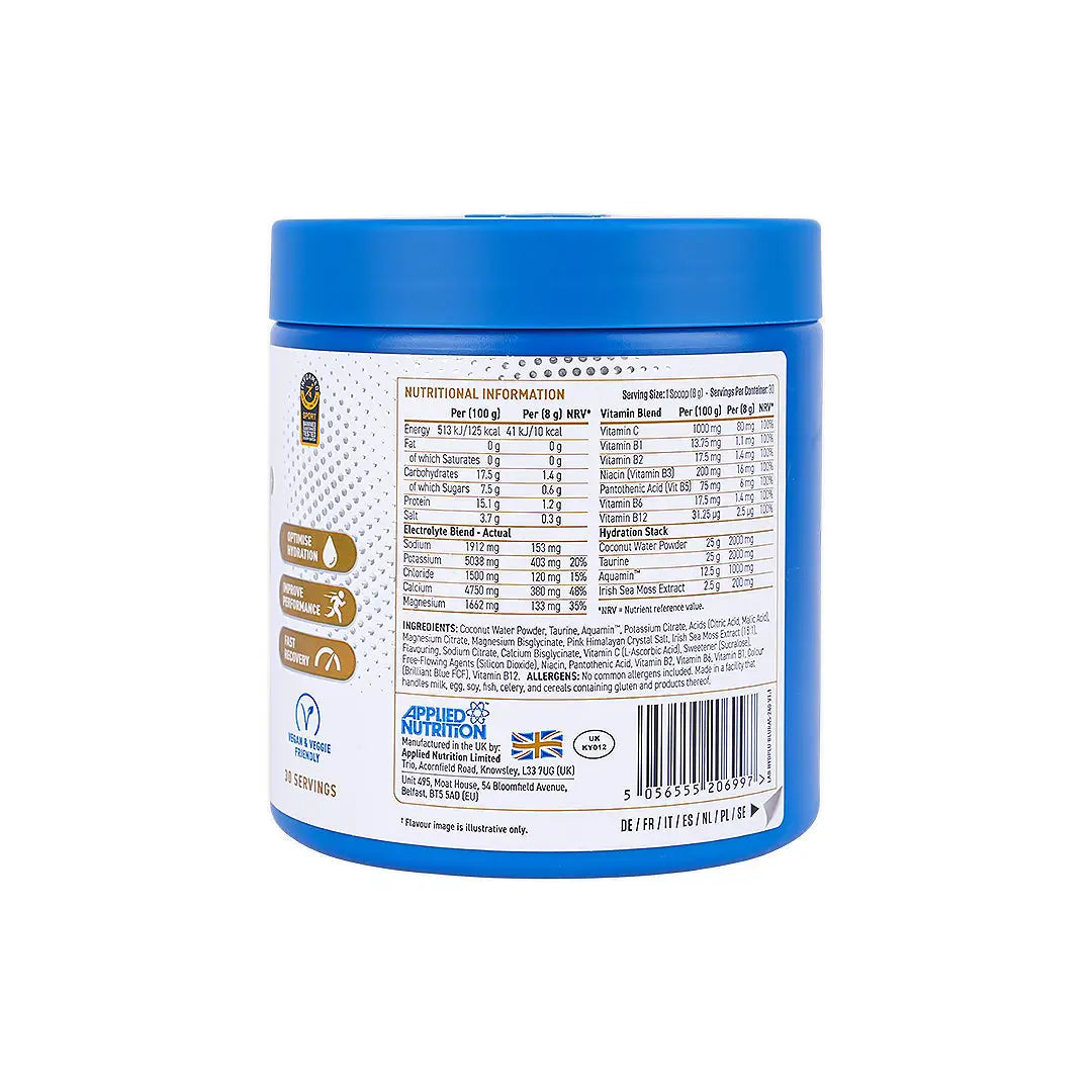 Applied Hydration + Blue Raspberry 240g