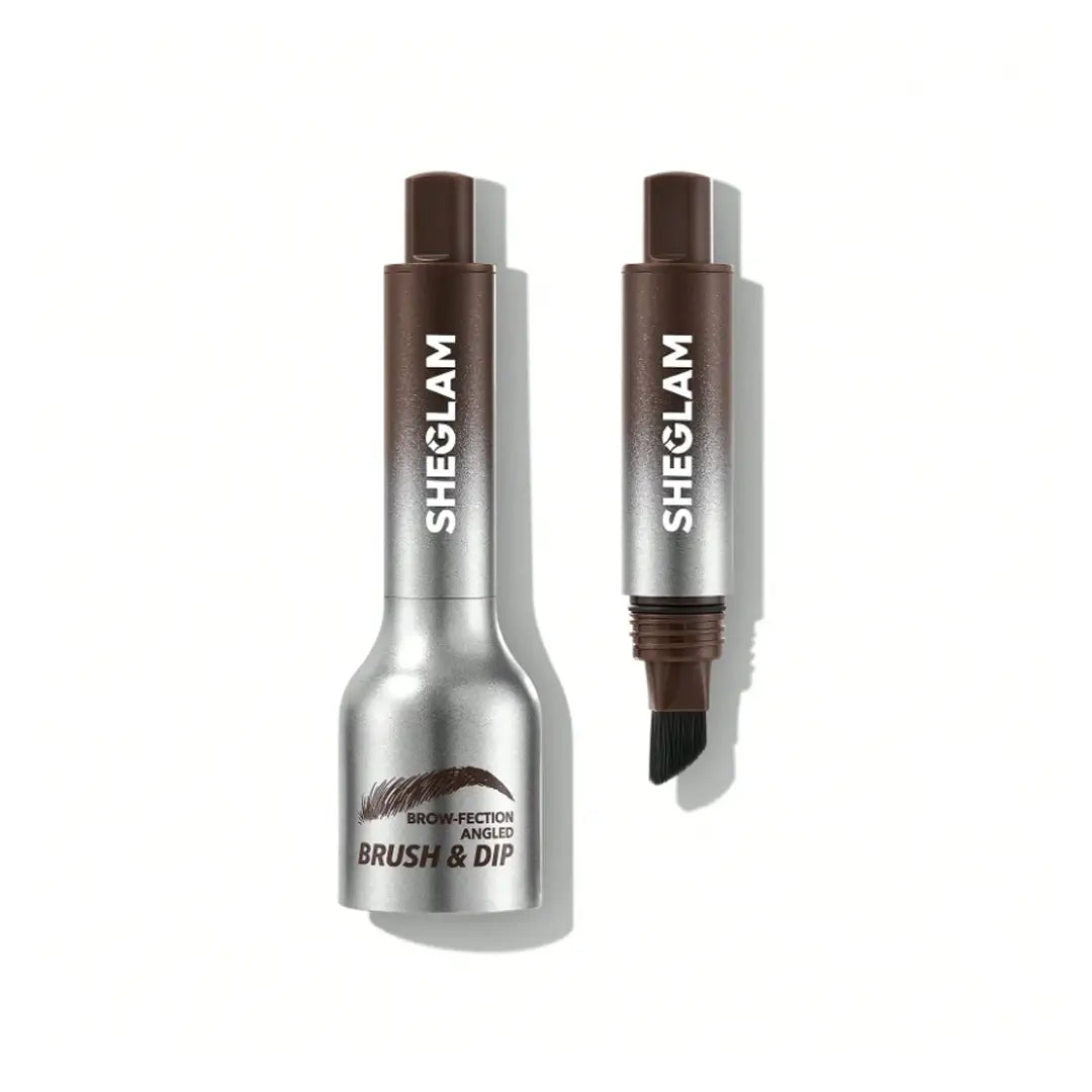 Sheglam Brow-Fection Angled Brush & Dip 1.2ml-Chocolate 