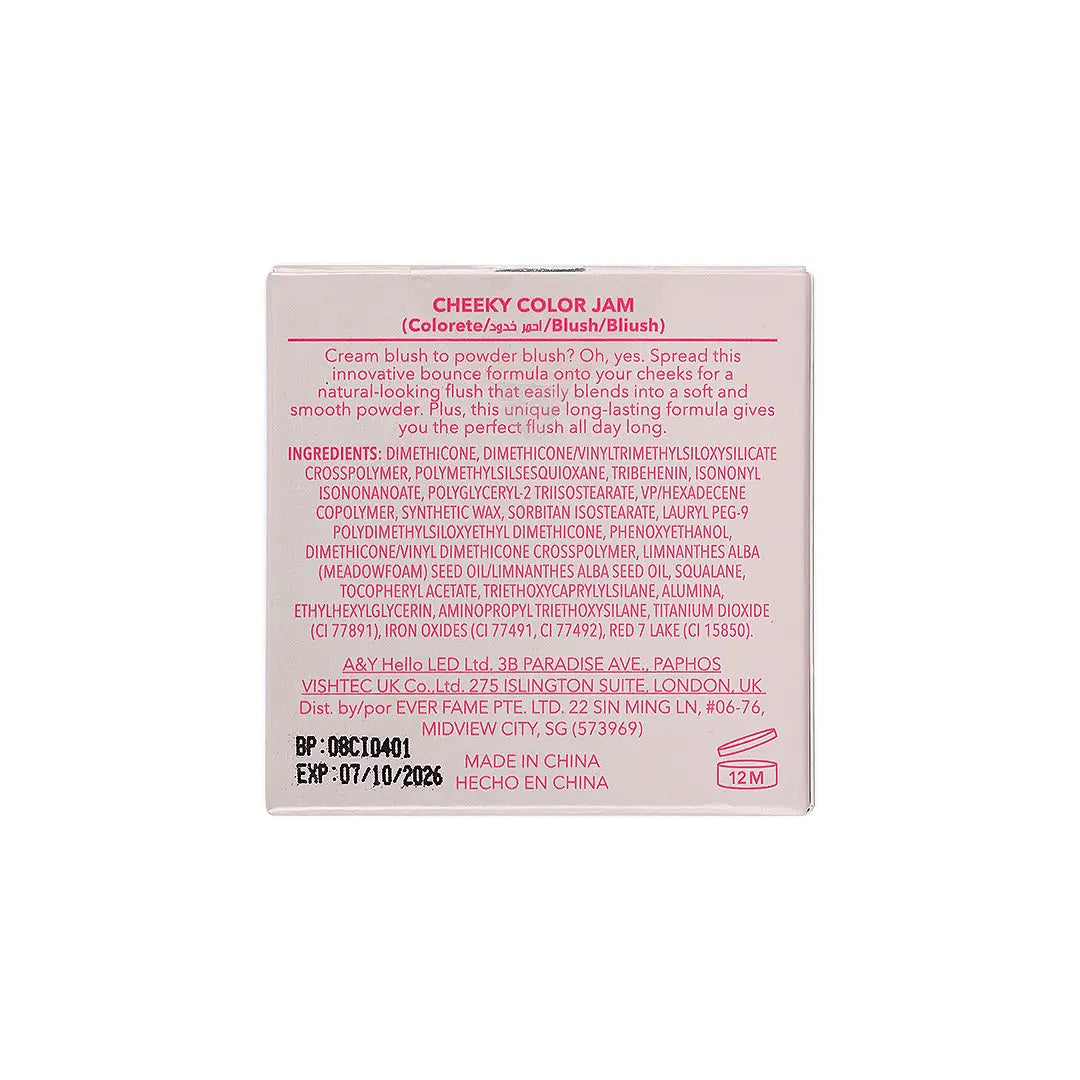 56302-Sheglam Cheeky Color Jam Blush 7.5g-Afternoon Peach +9