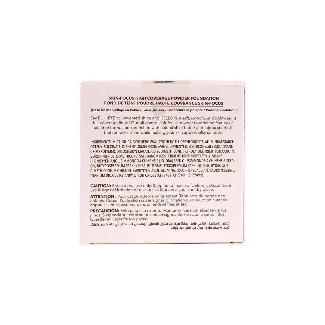 Sheglam Skin-Focus High Coverage Powder Foundation 11g-Fair +5